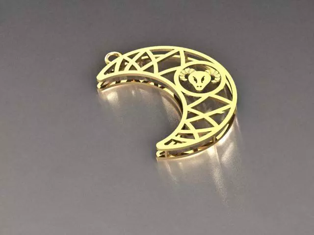 3d printable moon pendant model Free 3D print model