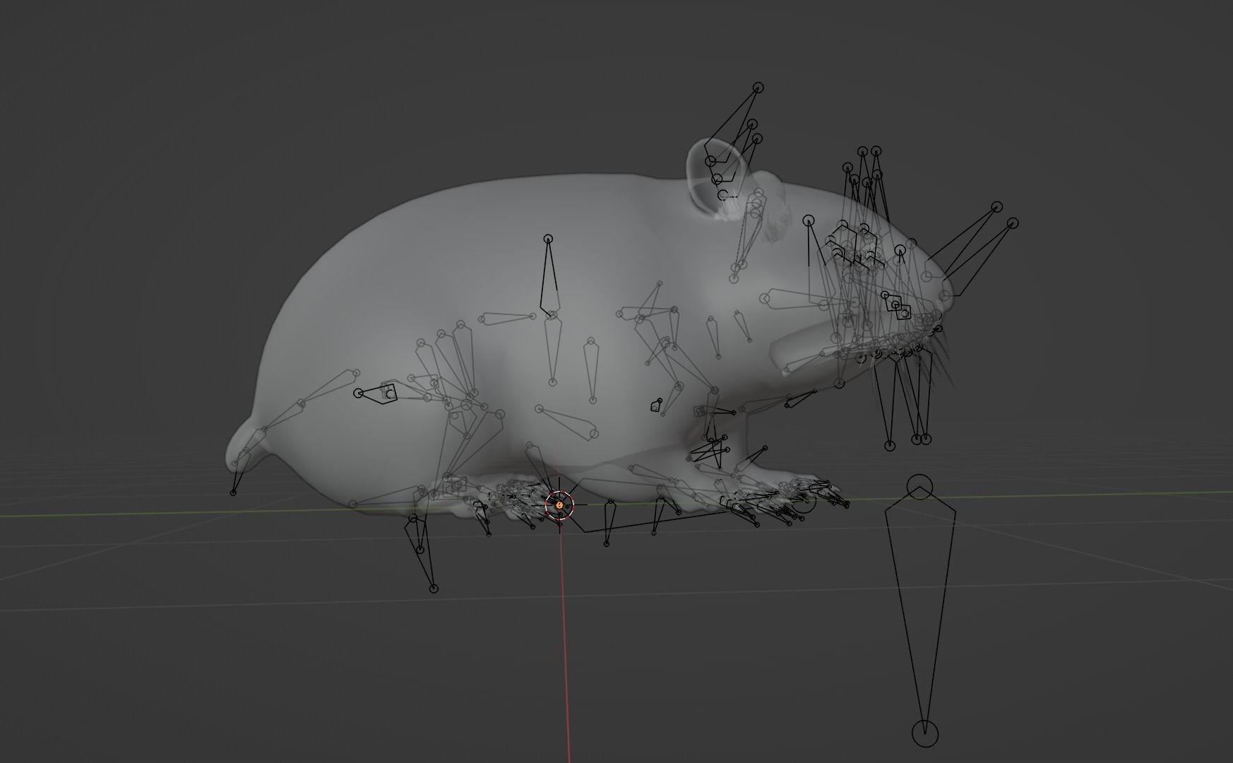 hamster Low-poly 3D model_8