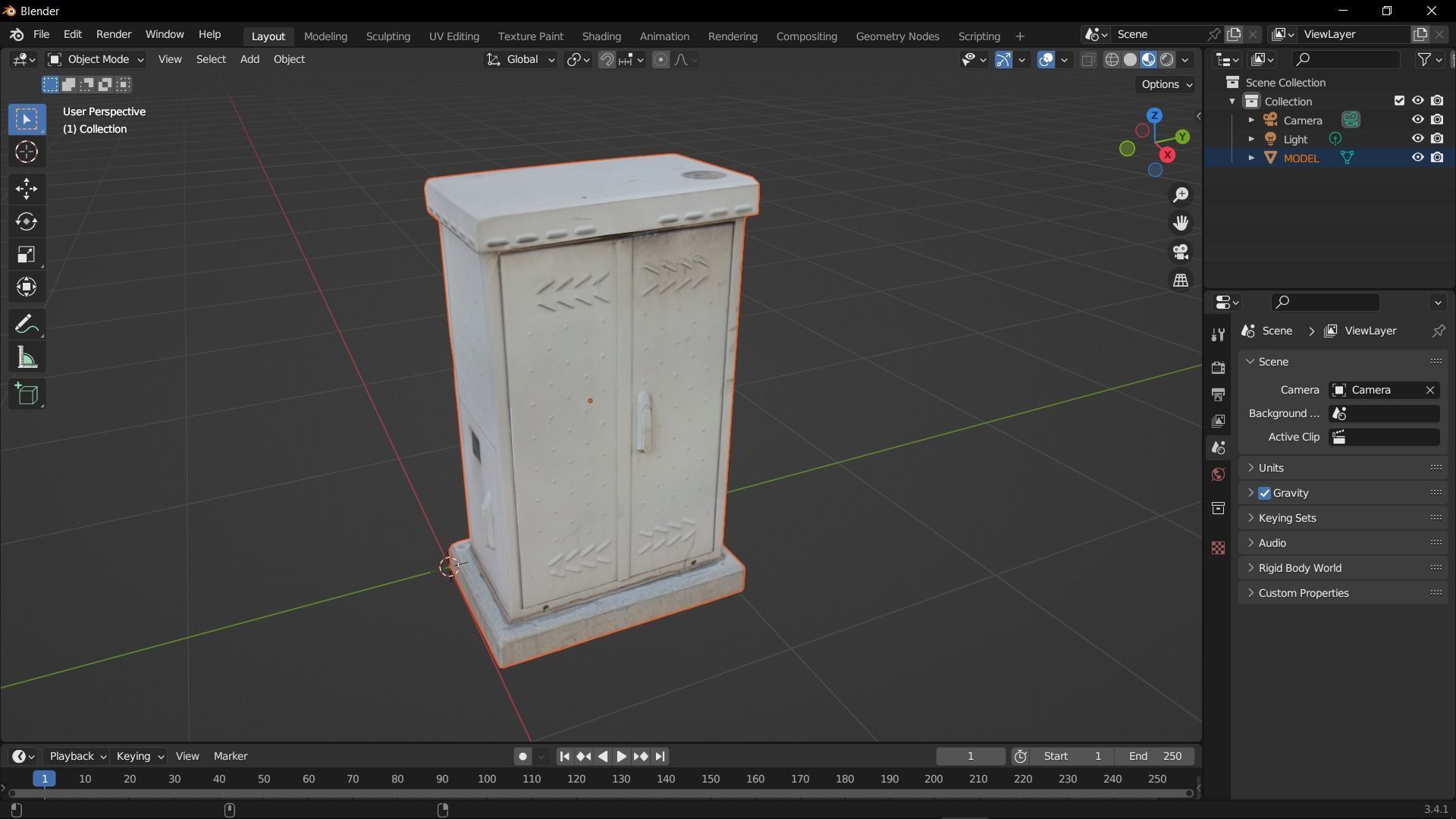 Distribution Board 3 Scan Low-poly 3D model_15