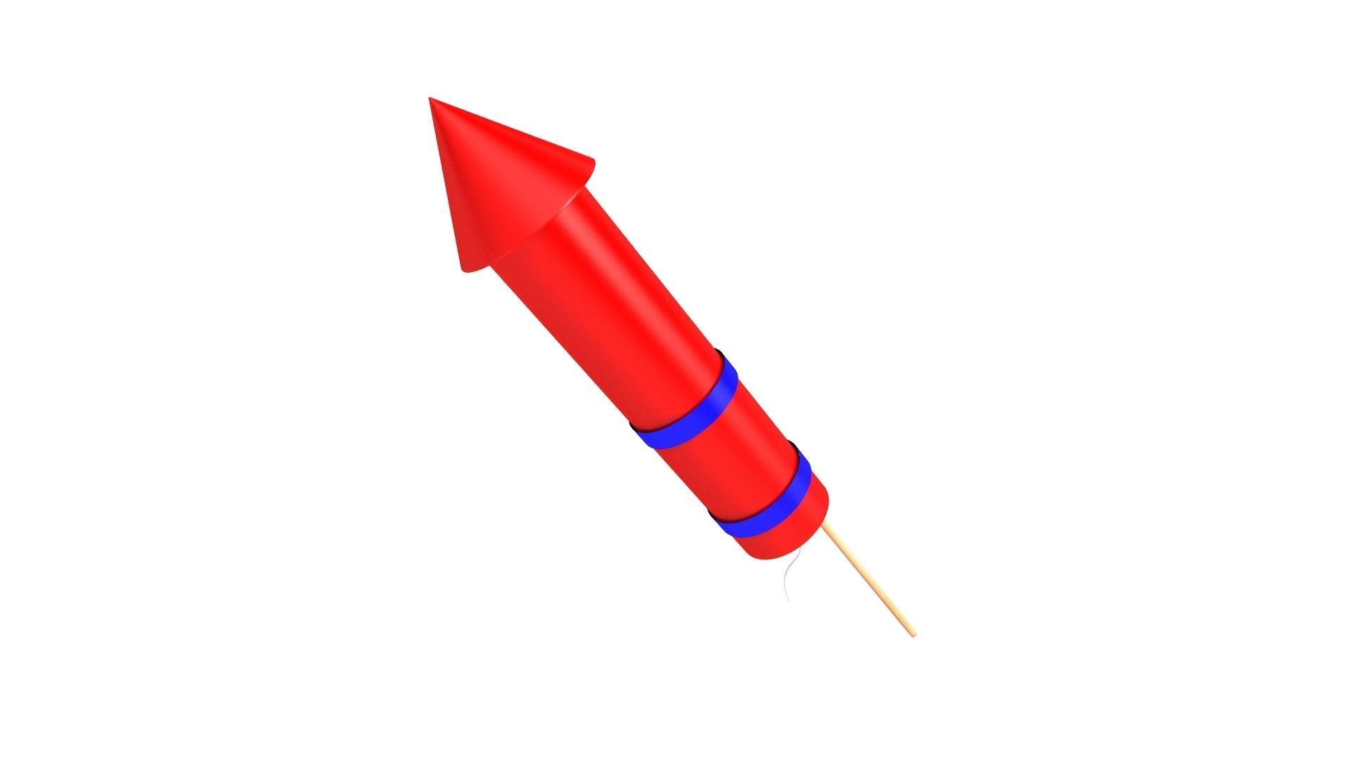 Firework Rocket 3D model_2