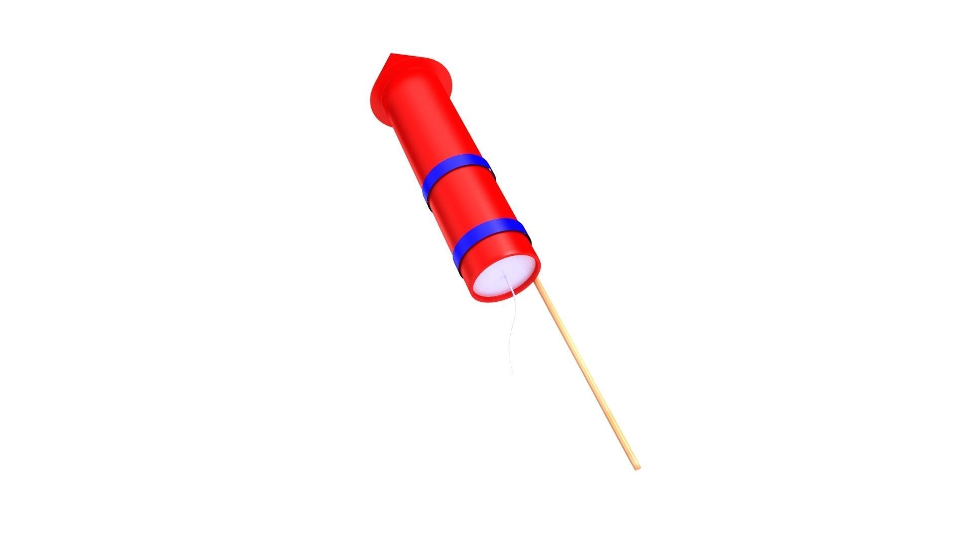 Firework Rocket 3D model_1