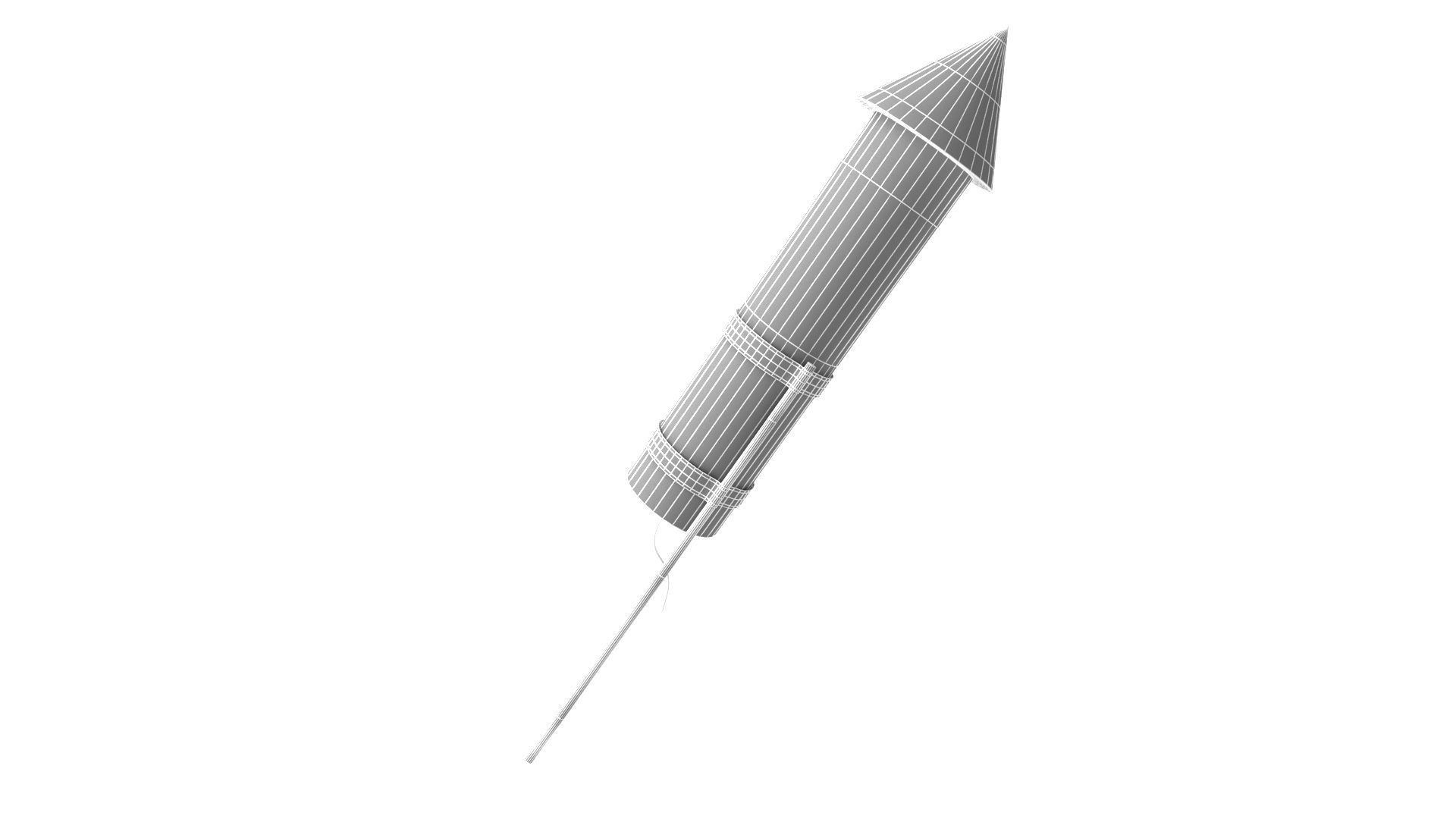 Firework Rocket 3D model_7
