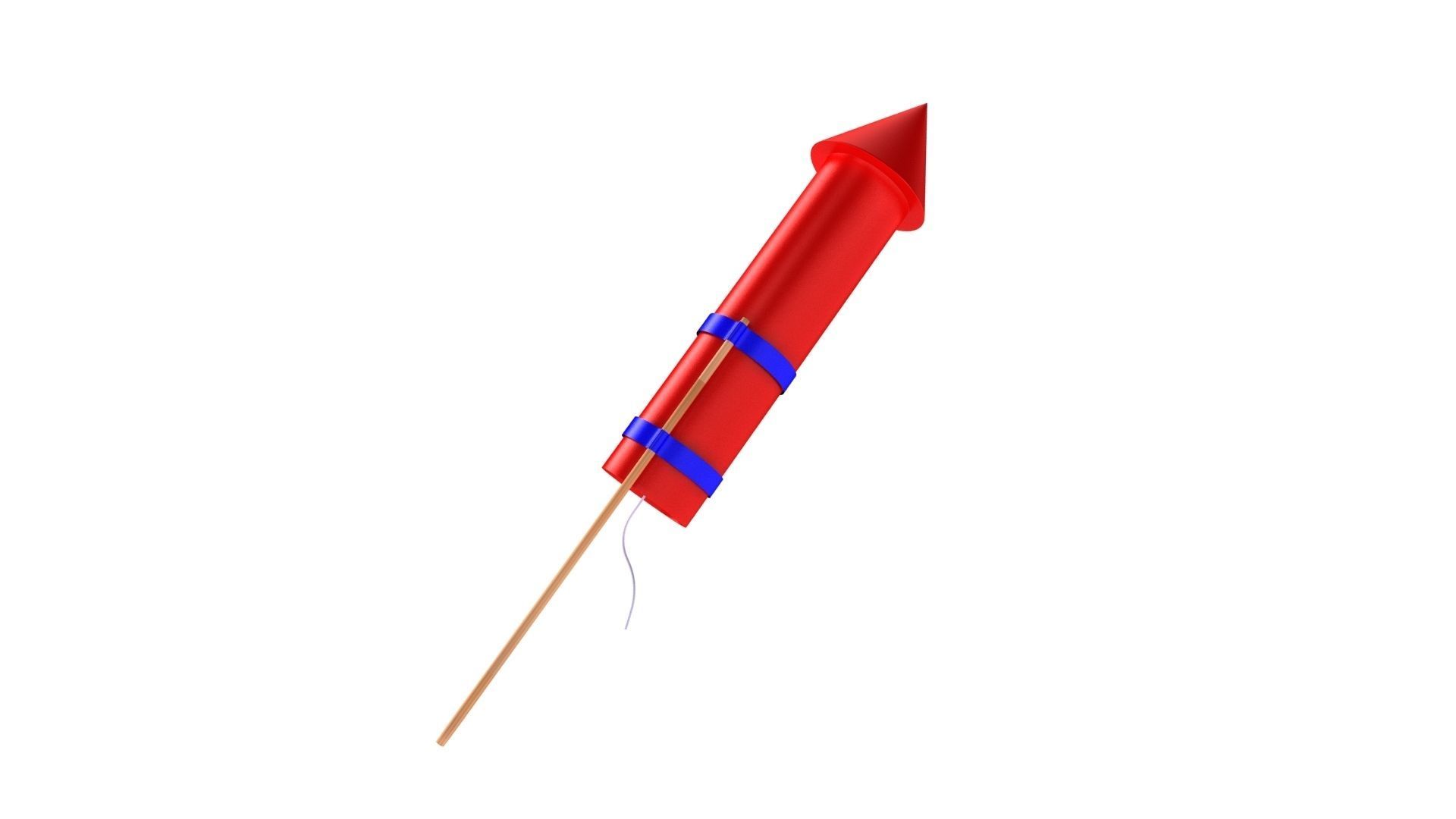 Firework Rocket 3D model_3