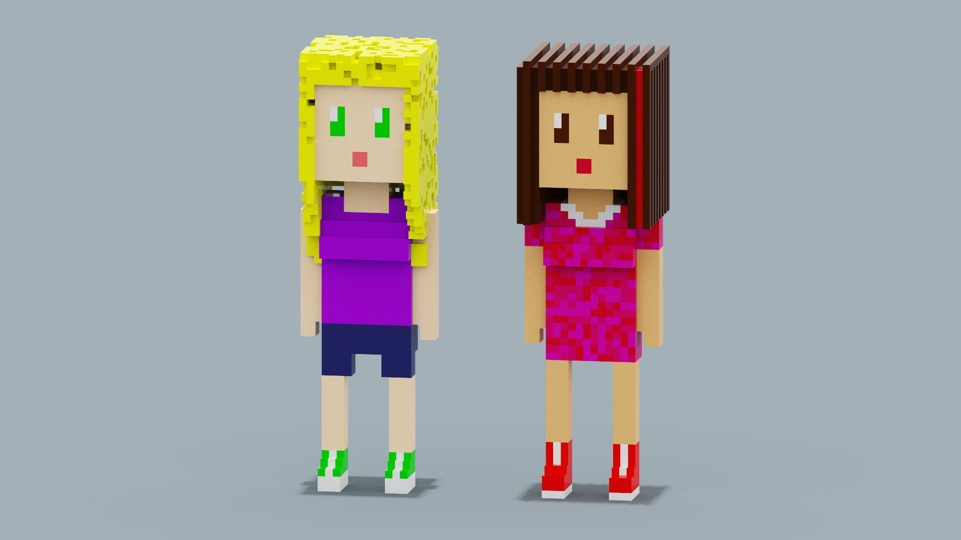 NFT Characters Low-poly 3D model_1