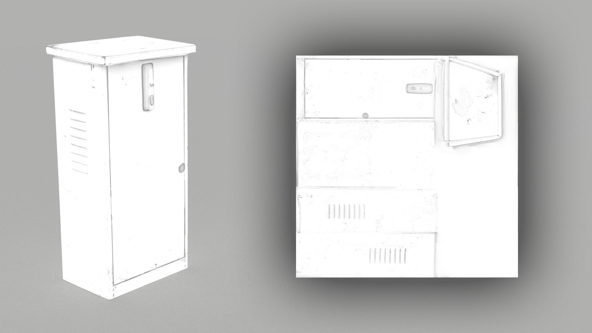 Distribution Board 4 Scan Low-poly 3D model_6