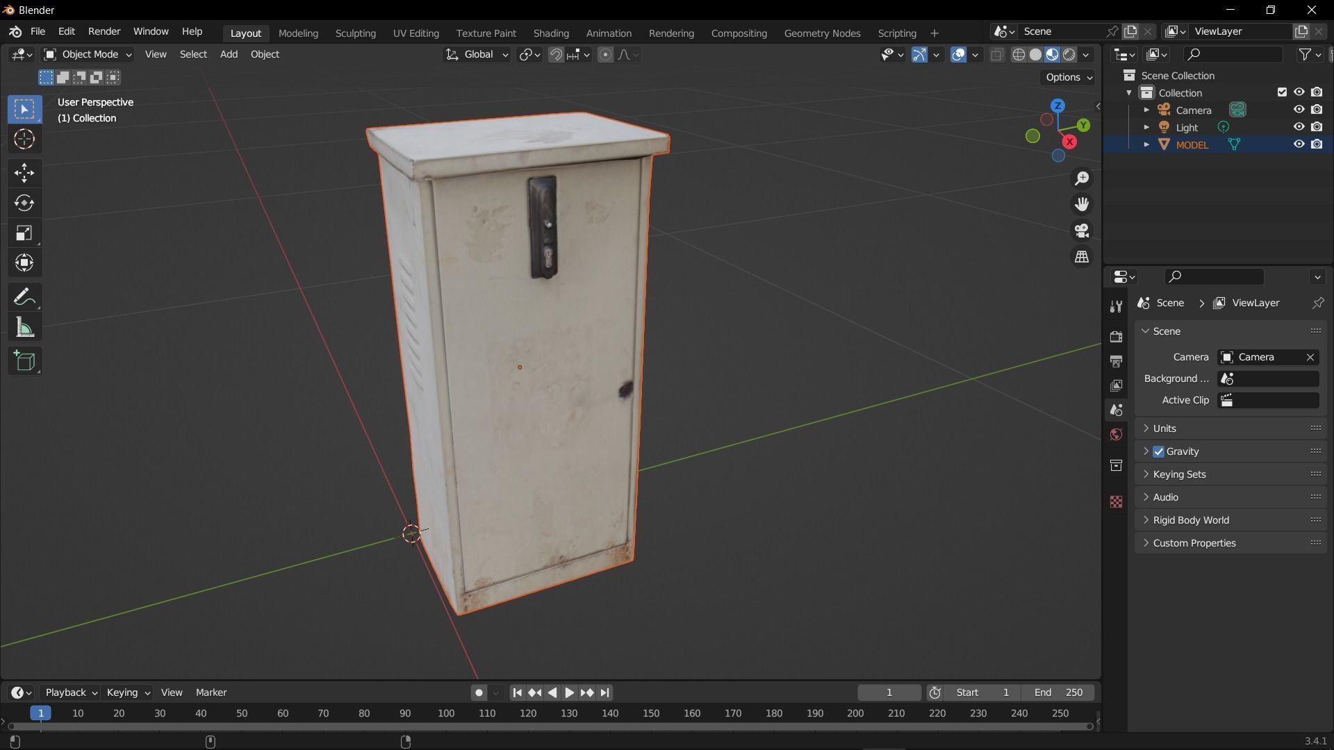 Distribution Board 4 Scan Low-poly 3D model_17