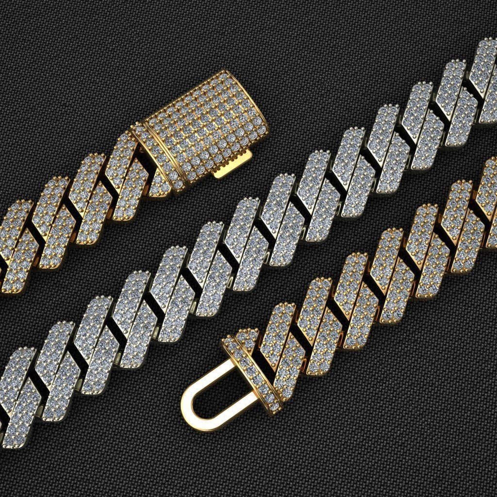 12 MM NEW CUBAN LINK FOR BRACELET OR NECKLACE 3D print model_8