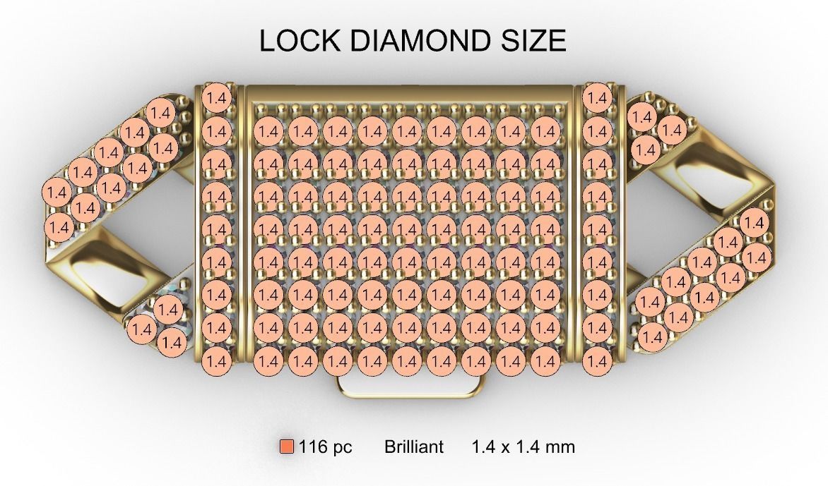 12 MM NEW CUBAN LINK FOR BRACELET OR NECKLACE 3D print model_16