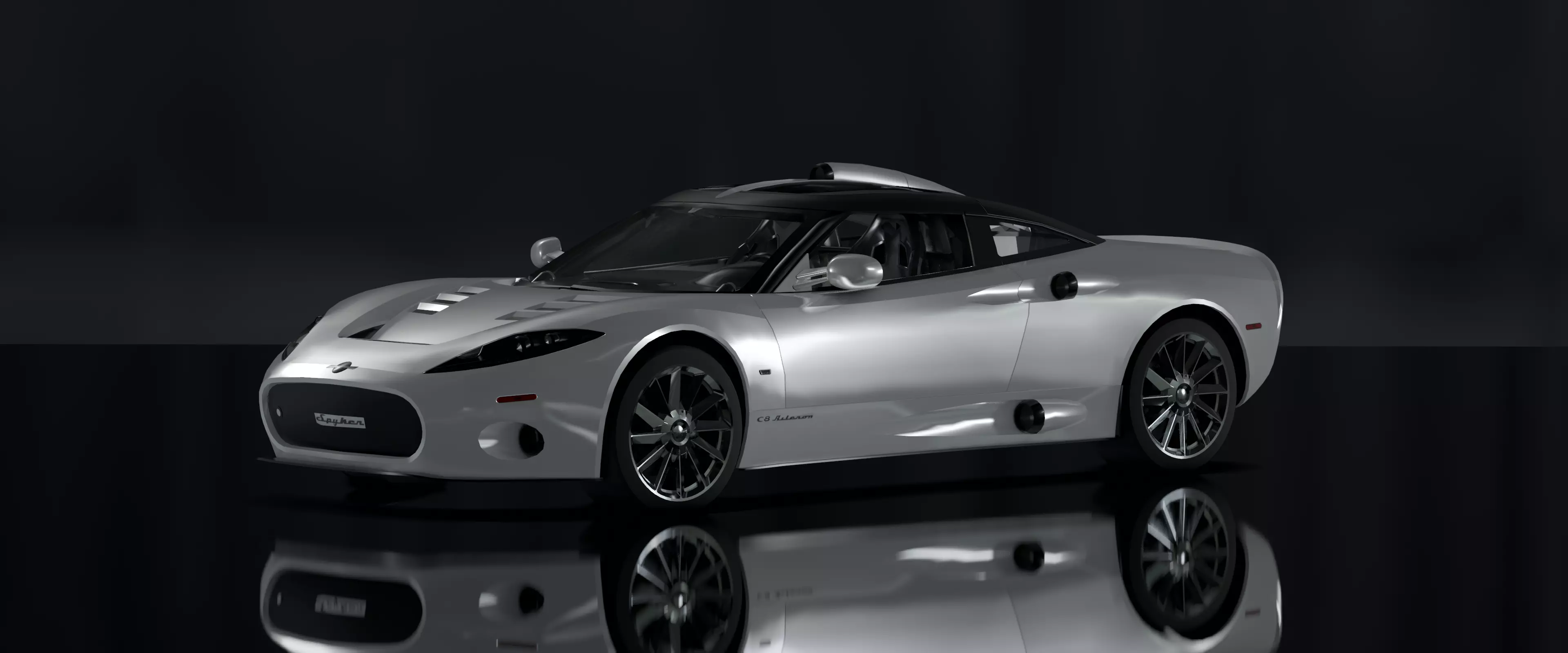 Spyker C8 Aileron - supercar Low-poly 3D model