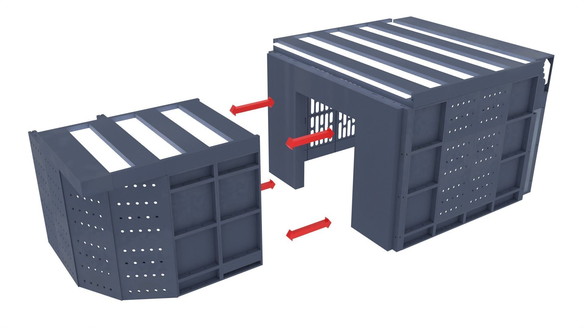 Set 1a - Death Star Vader vs Obi-Wan 1-6 scale Hottoys 3D print model_32