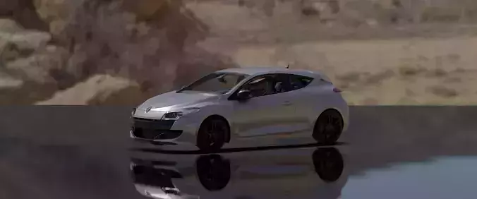 Renault Megane car Low-poly 3D model