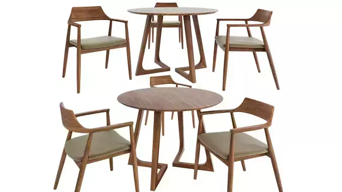 Nordic dining table and Nordic dining chair