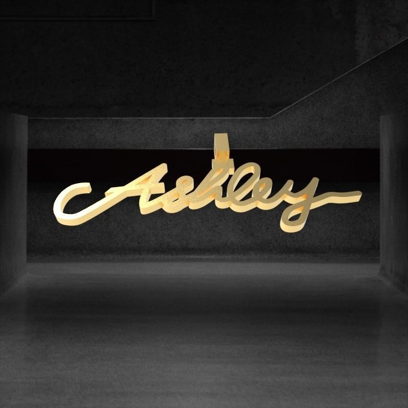 Ashley Personalized Name Necklace Jewelry 3D print model_8