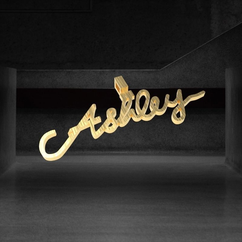 Ashley Personalized Name Necklace Jewelry 3D print model_7