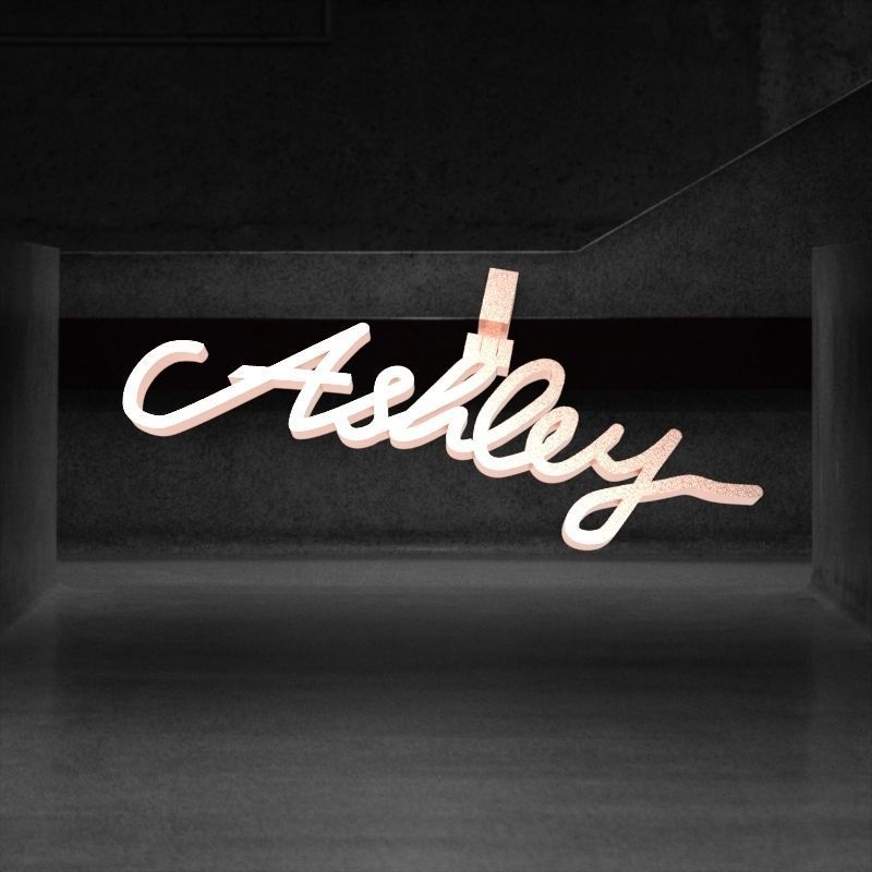 Ashley Personalized Name Necklace Jewelry 3D print model_17