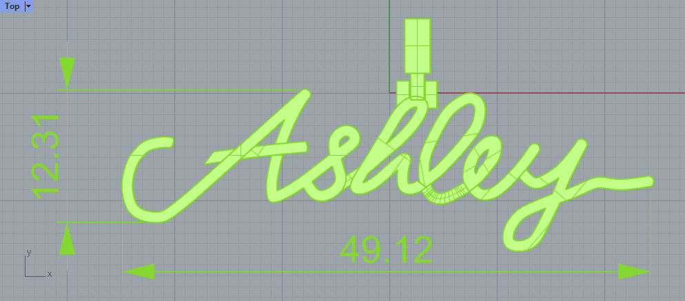 Ashley Personalized Name Necklace Jewelry 3D print model_10