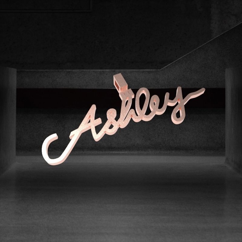 Ashley Personalized Name Necklace Jewelry 3D print model_16