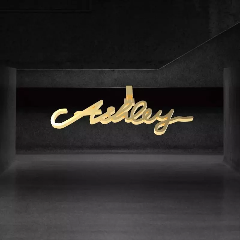 Ashley Personalized Name Necklace Jewelry 3D print model_0