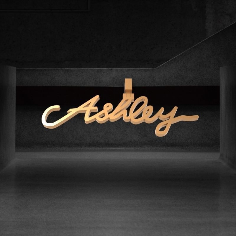 Ashley Personalized Name Necklace Jewelry 3D print model_5