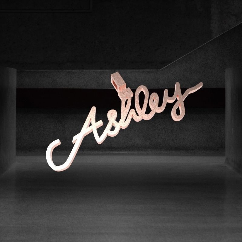 Ashley Personalized Name Necklace Jewelry 3D print model_19