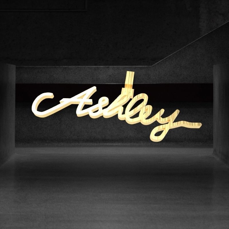 Ashley Personalized Name Necklace Jewelry 3D print model_12