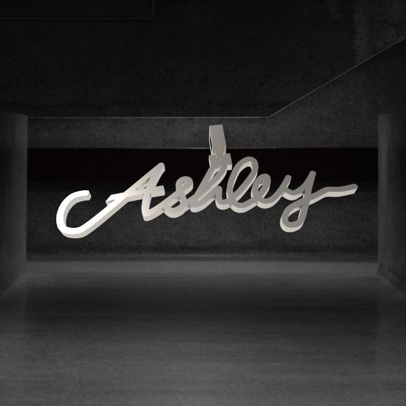 Ashley Personalized Name Necklace Jewelry 3D print model_24