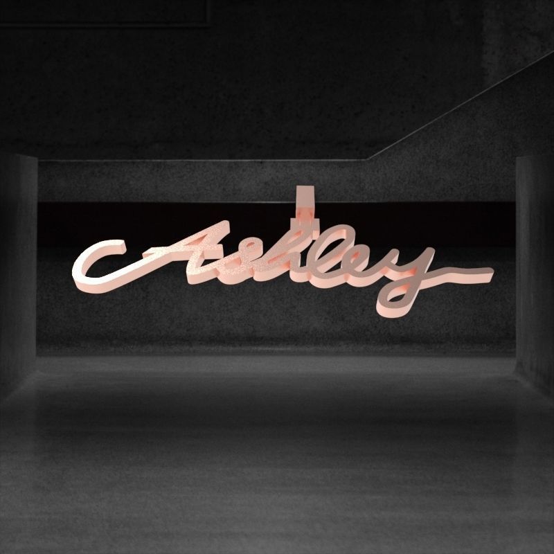 Ashley Personalized Name Necklace Jewelry 3D print model_18