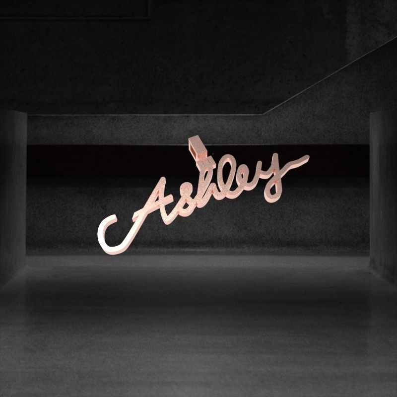 Ashley Personalized Name Necklace Jewelry 3D print model_15