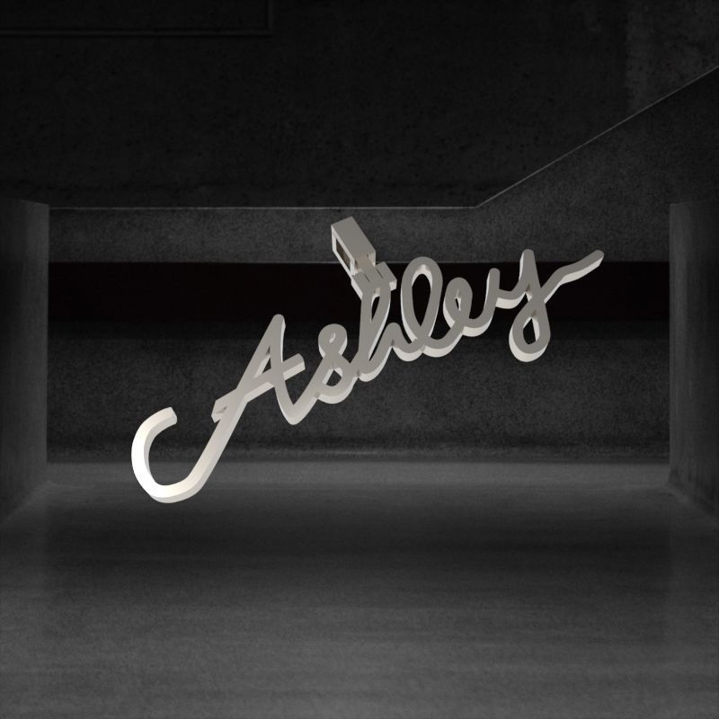 Ashley Personalized Name Necklace Jewelry 3D print model_25