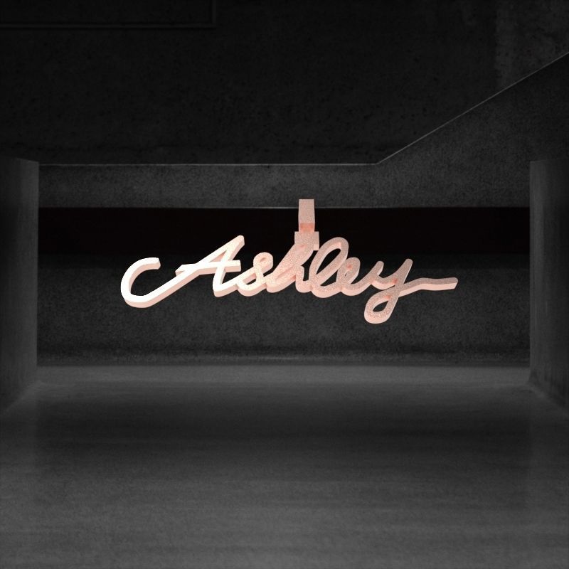 Ashley Personalized Name Necklace Jewelry 3D print model_14