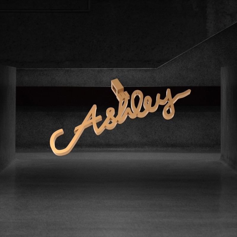 Ashley Personalized Name Necklace Jewelry 3D print model_3