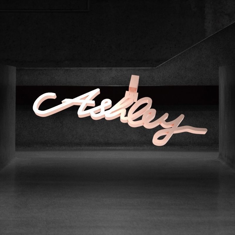 Ashley Personalized Name Necklace Jewelry 3D print model_22