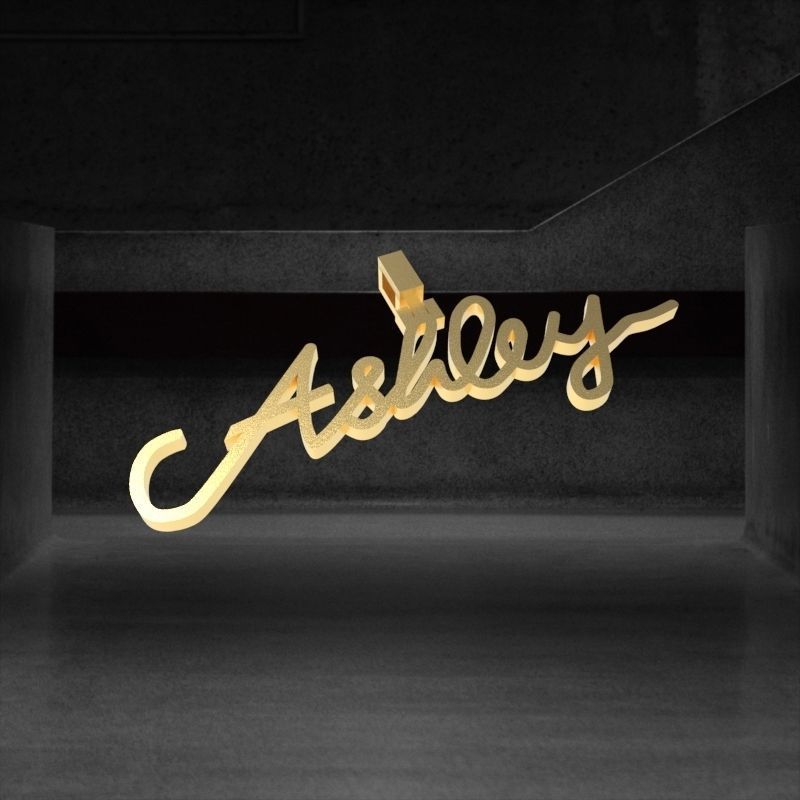 Ashley Personalized Name Necklace Jewelry 3D print model_6