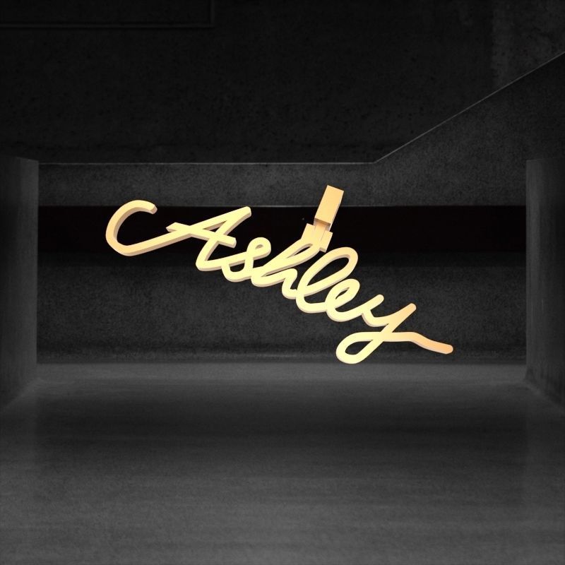 Ashley Personalized Name Necklace Jewelry 3D print model_4
