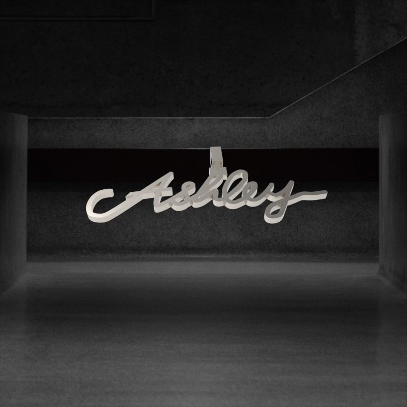 Ashley Personalized Name Necklace Jewelry 3D print model_29