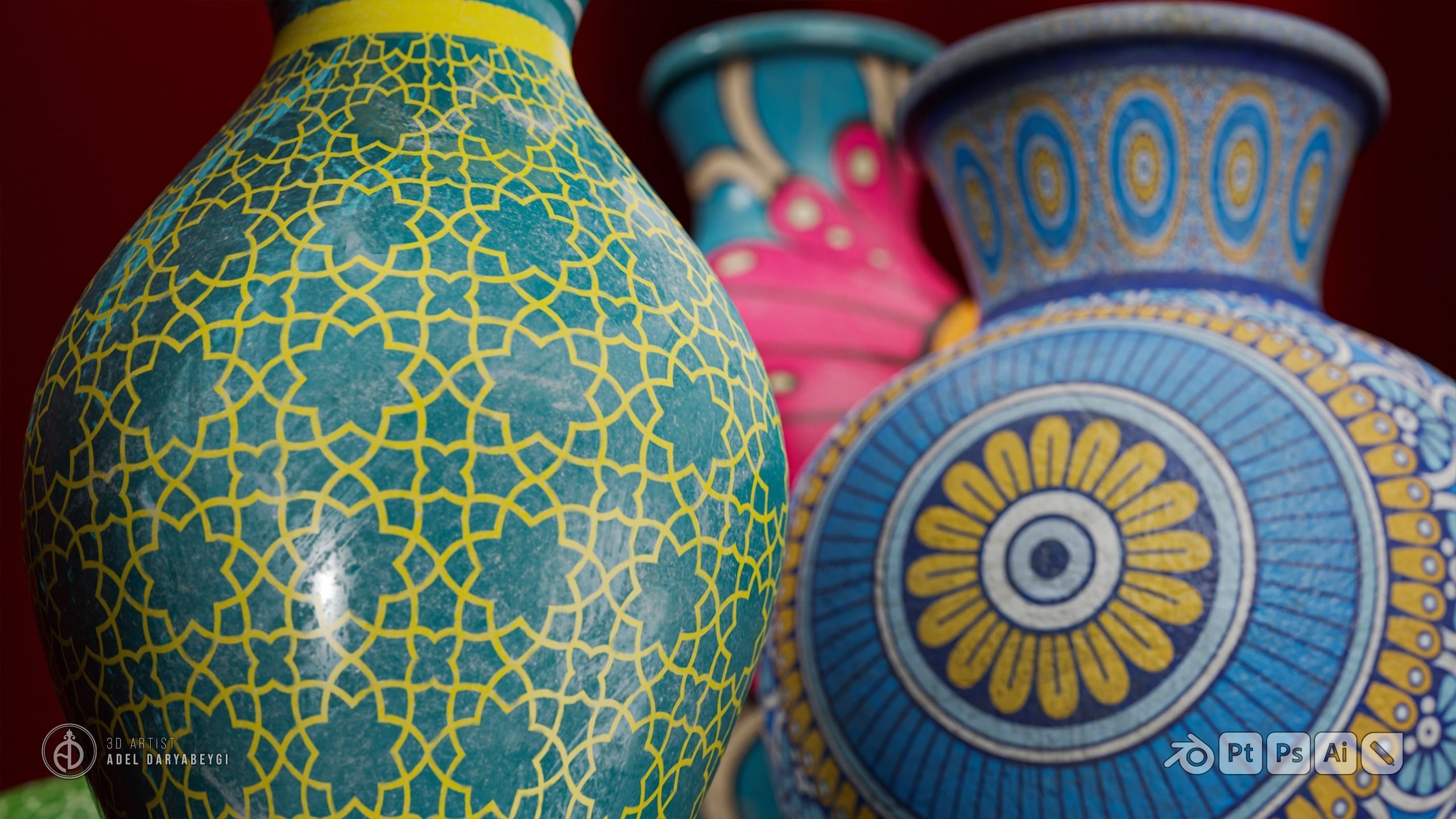 Vase Collection 3 Low-poly 3D model_10