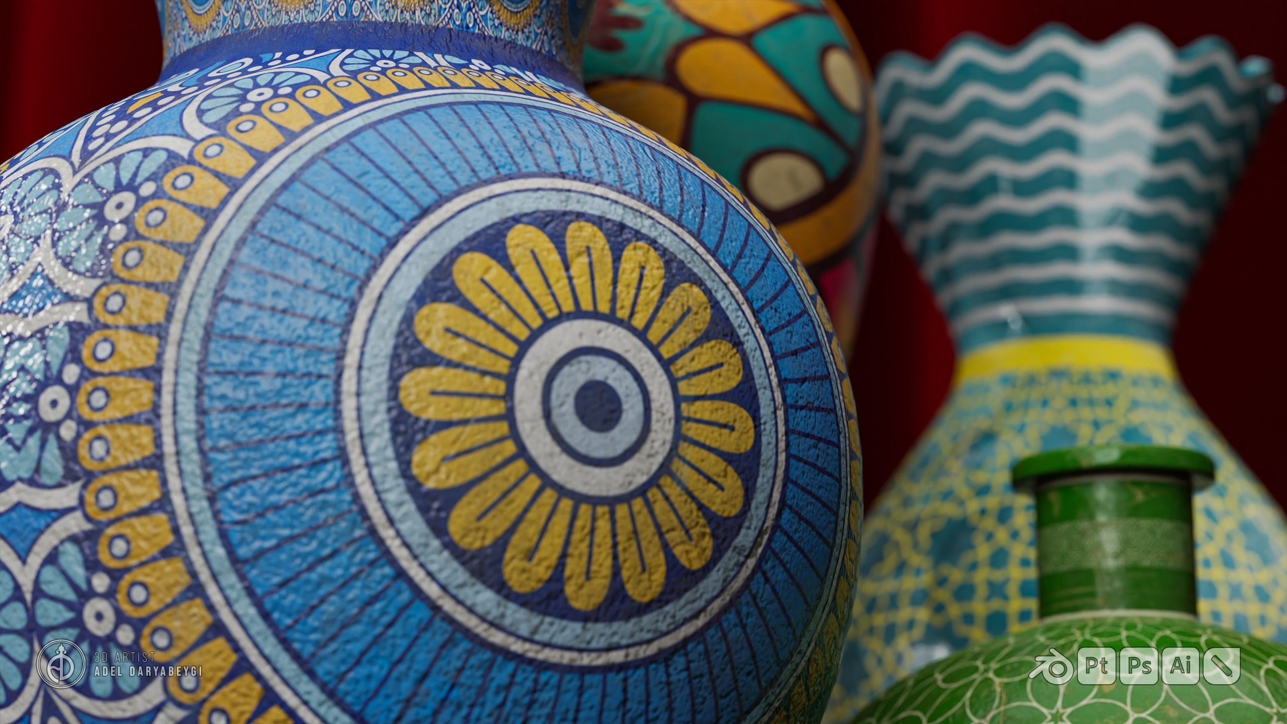 Vase Collection 3 Low-poly 3D model_9