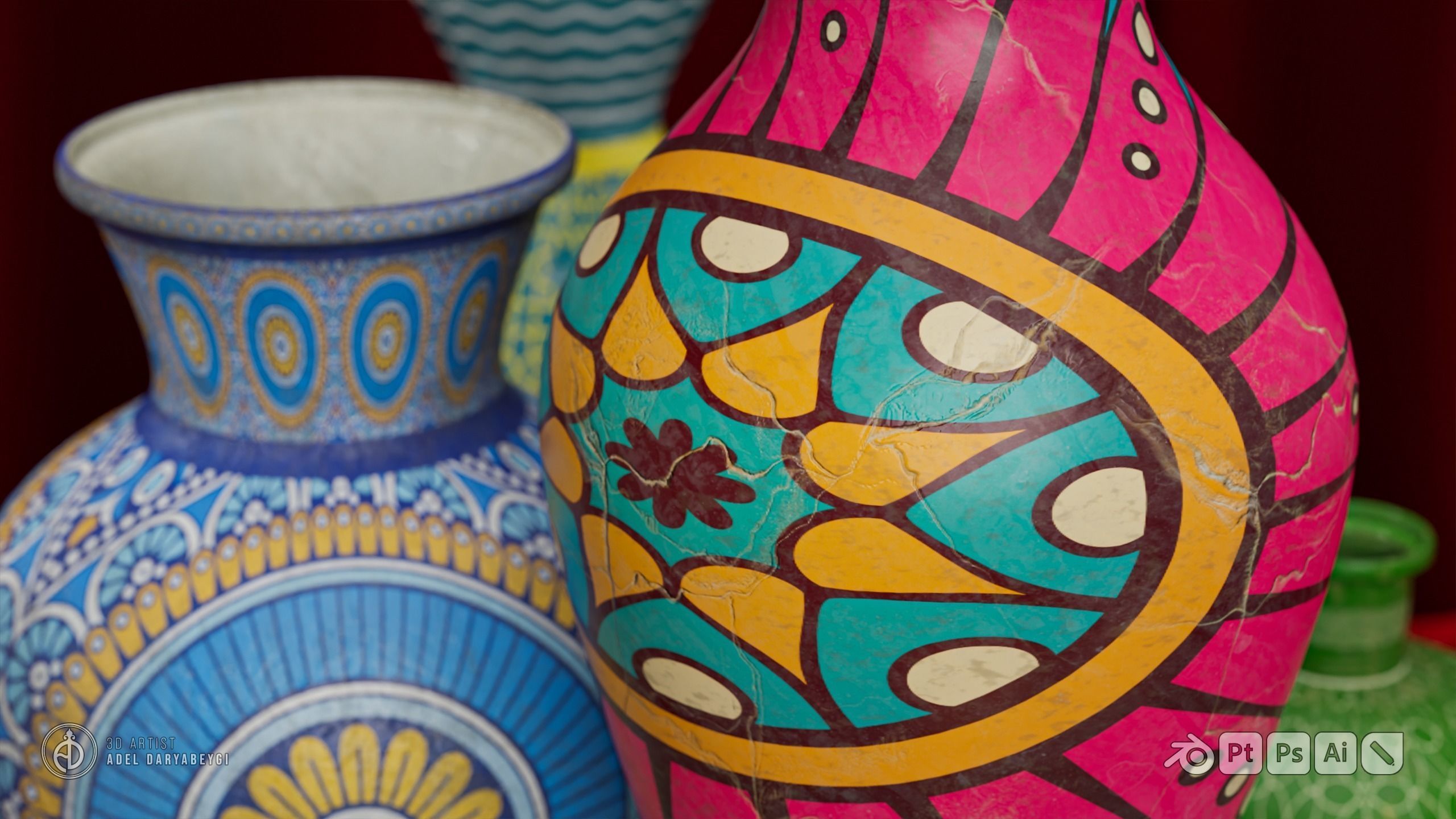 Vase Collection 3 Low-poly 3D model_11