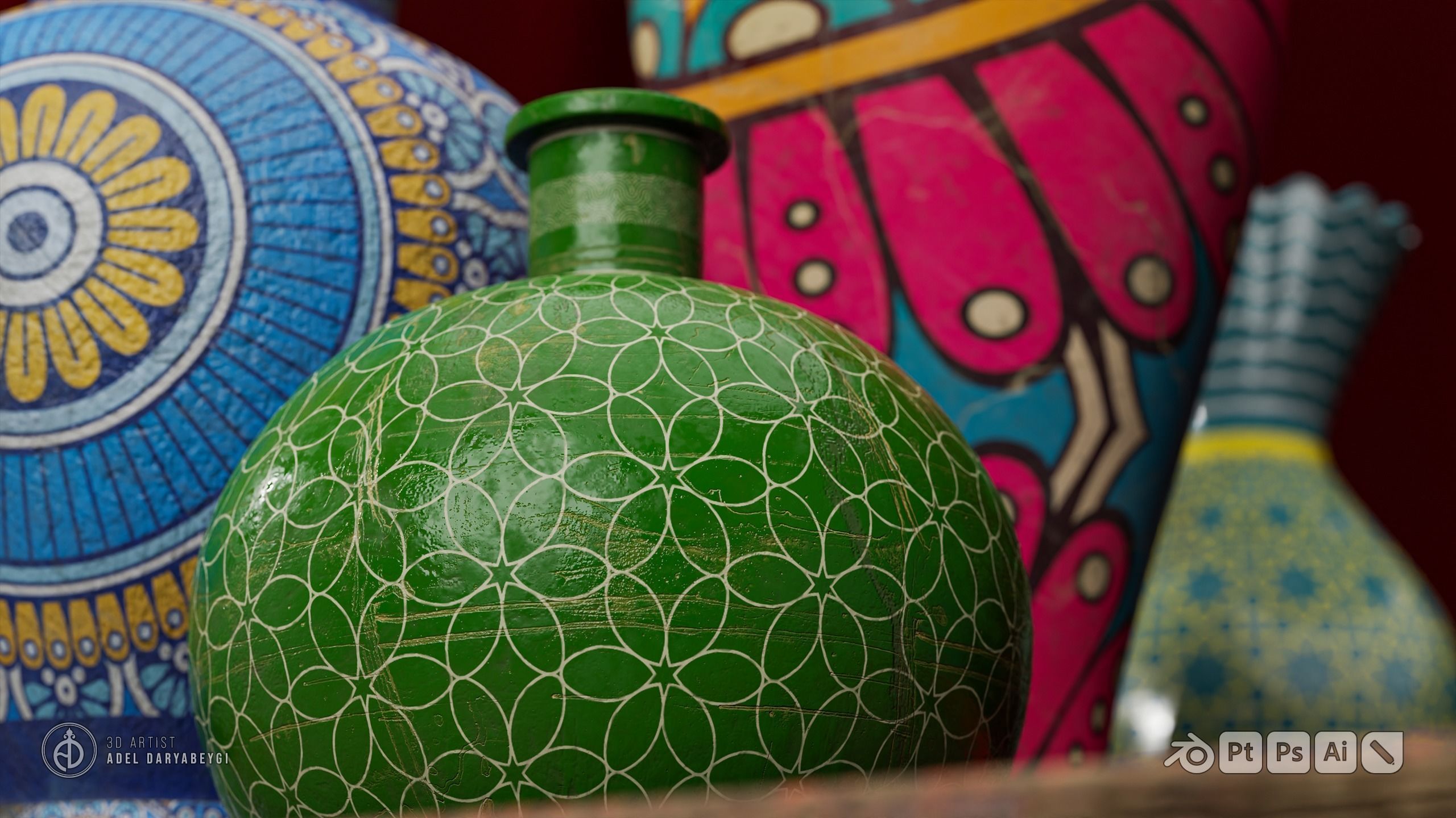 Vase Collection 3 Low-poly 3D model_13