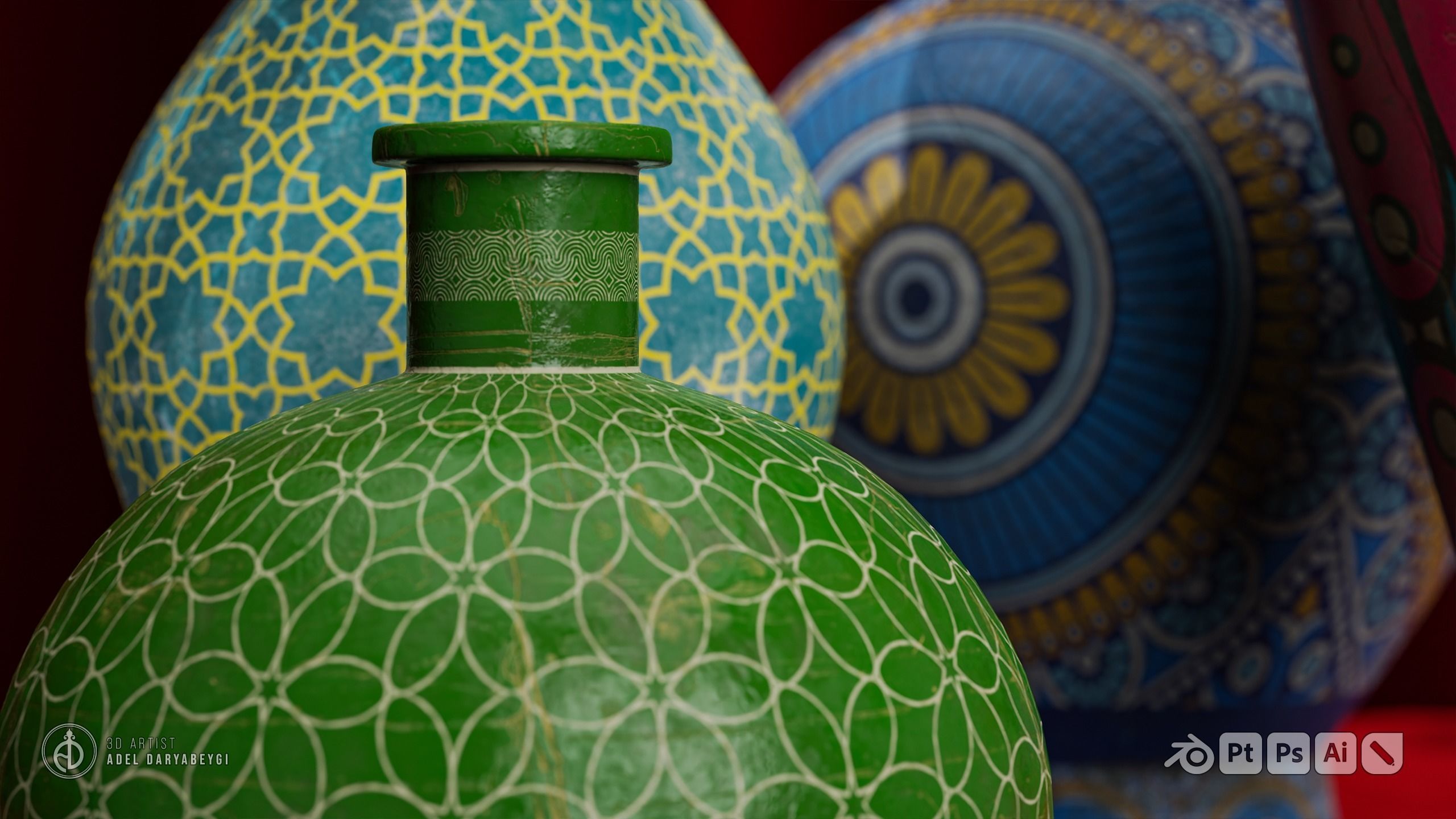 Vase Collection 3 Low-poly 3D model_7