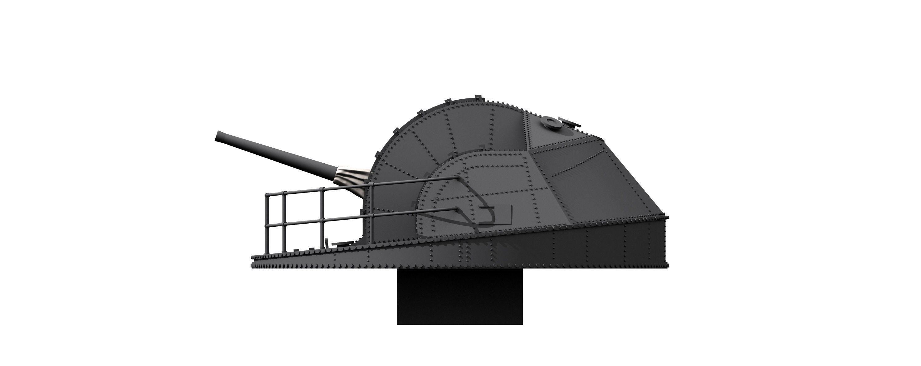 Anti aircraft guns type 89 40 calibre 3D print model_3