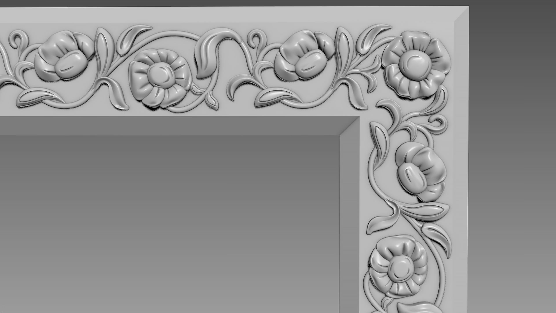 Mirror Frame Large Flower 3D model_6