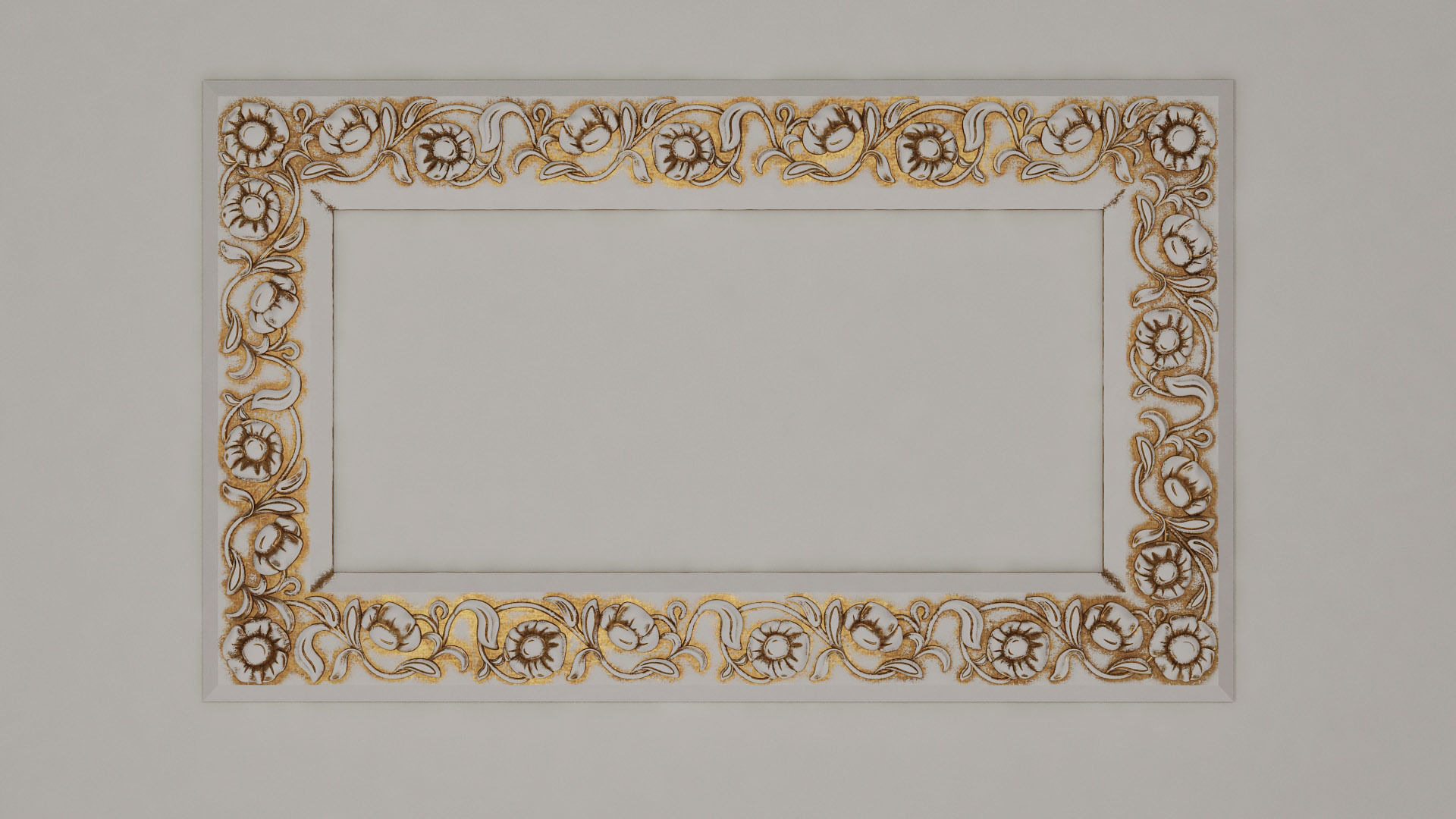 Mirror Frame Large Flower 3D model_8