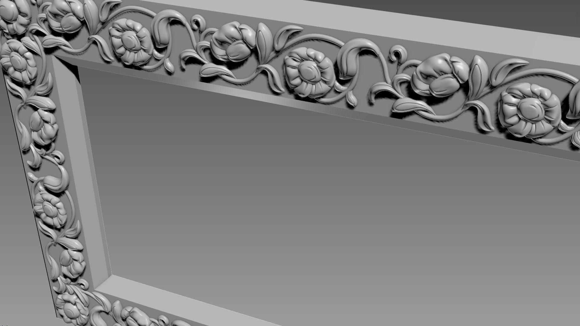 Mirror Frame Large Flower 3D model_5