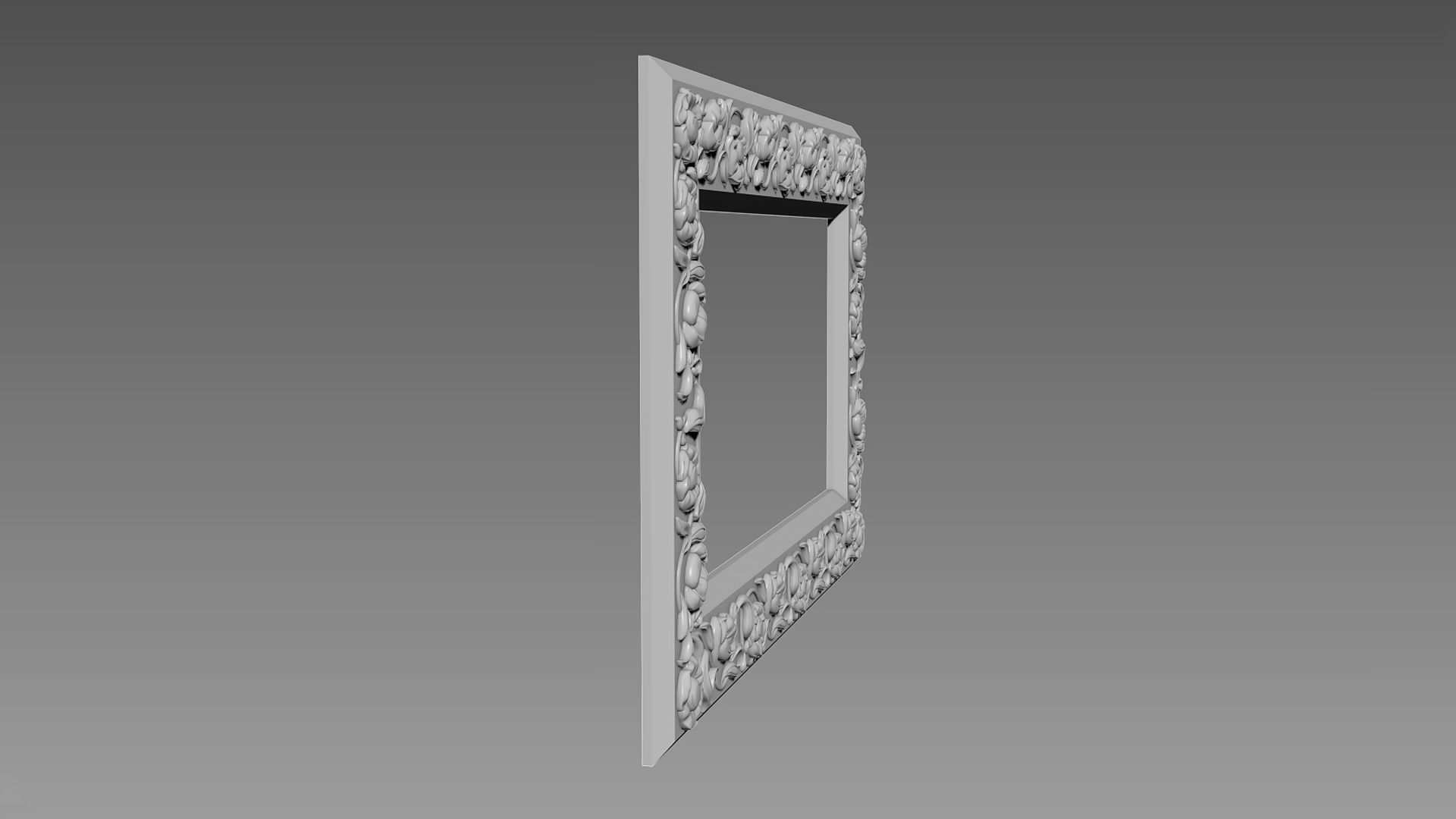 Mirror Frame Large Flower 3D model_2
