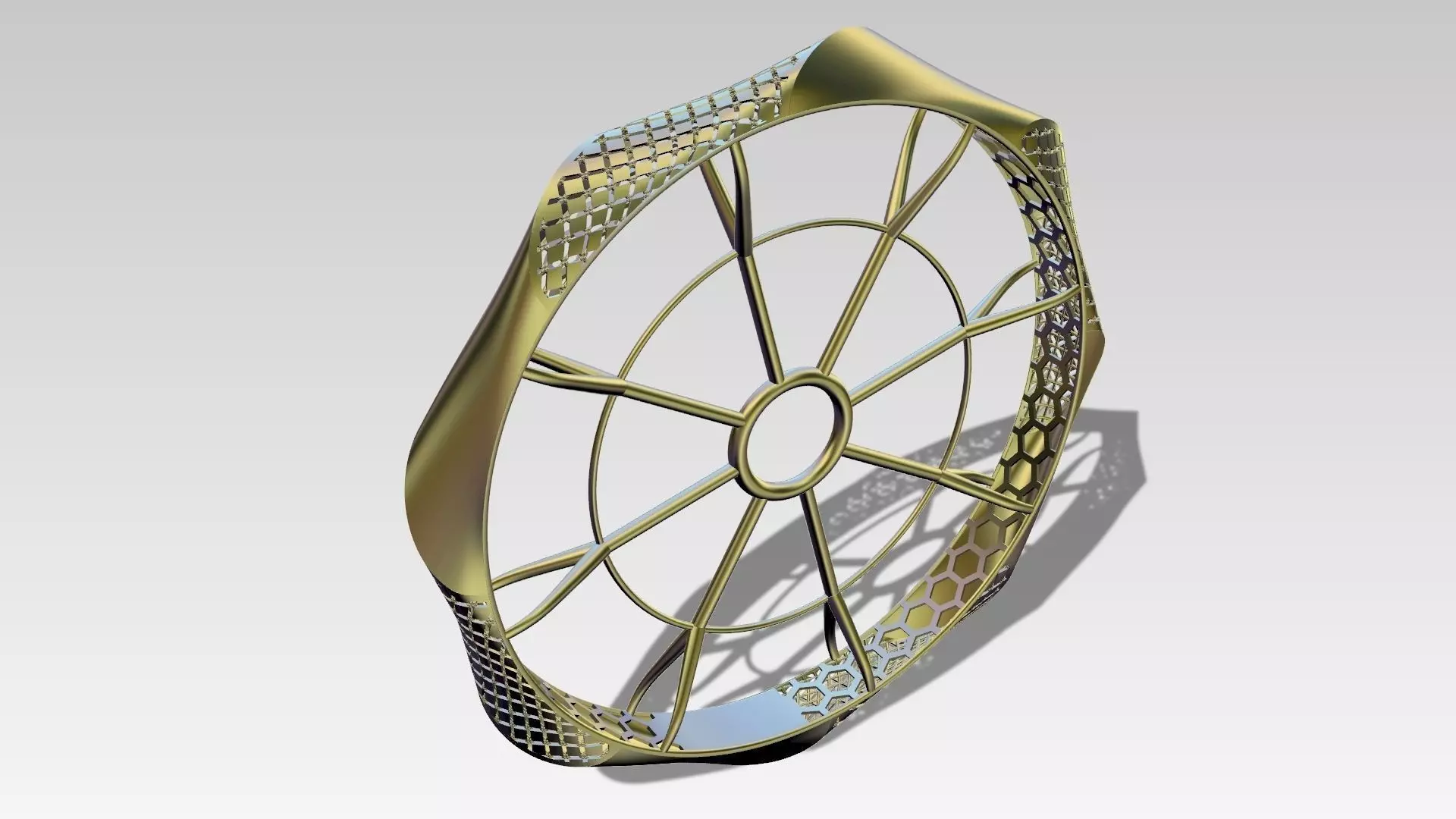 Fusion bracelet bangle 02 in 4 sizes 3D print model_0