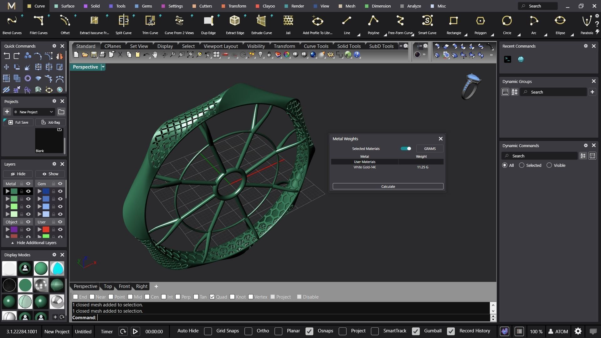 Fusion bracelet bangle 02 in 4 sizes 3D print model_6