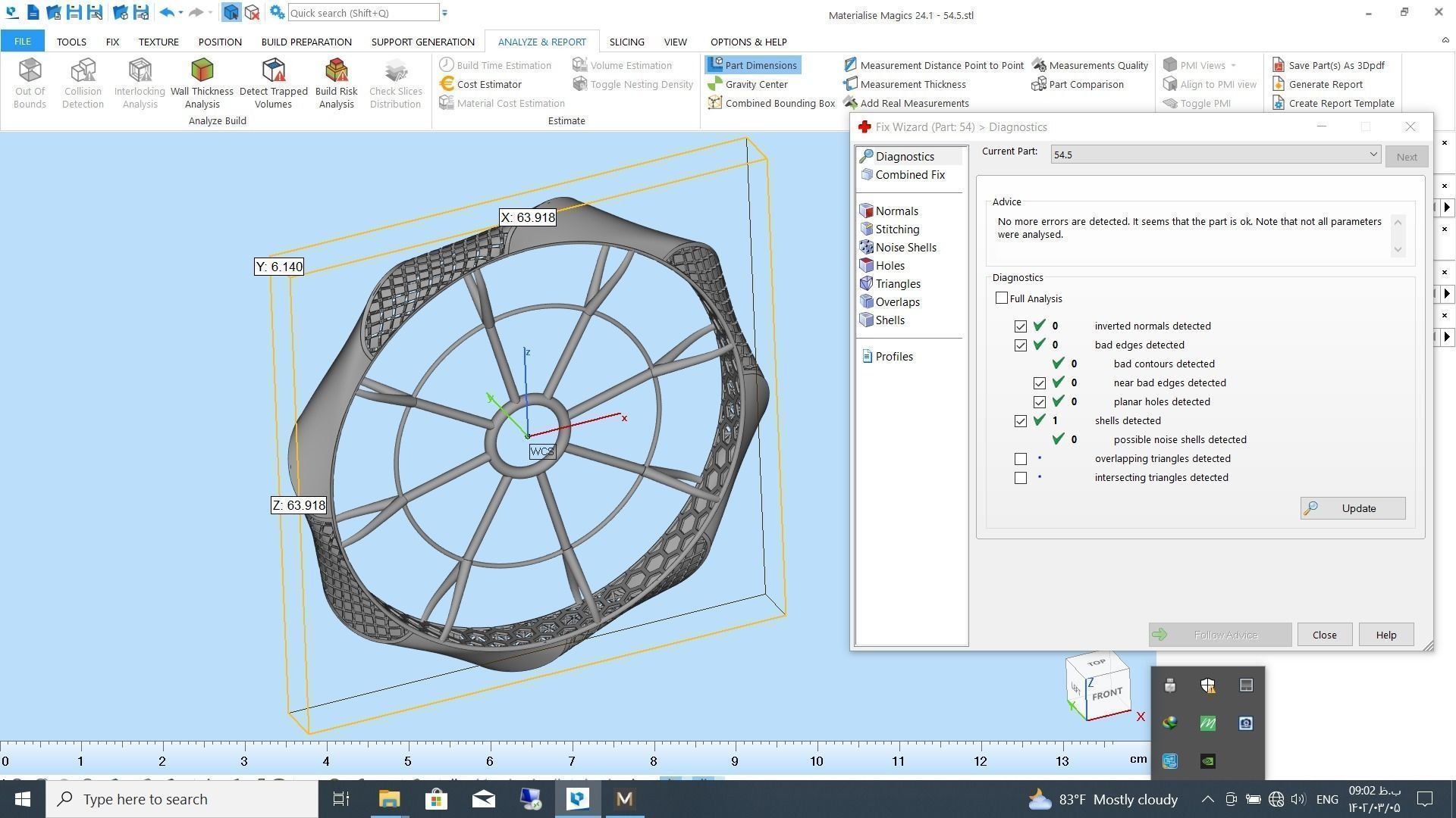 Fusion bracelet bangle 02 in 4 sizes 3D print model_12