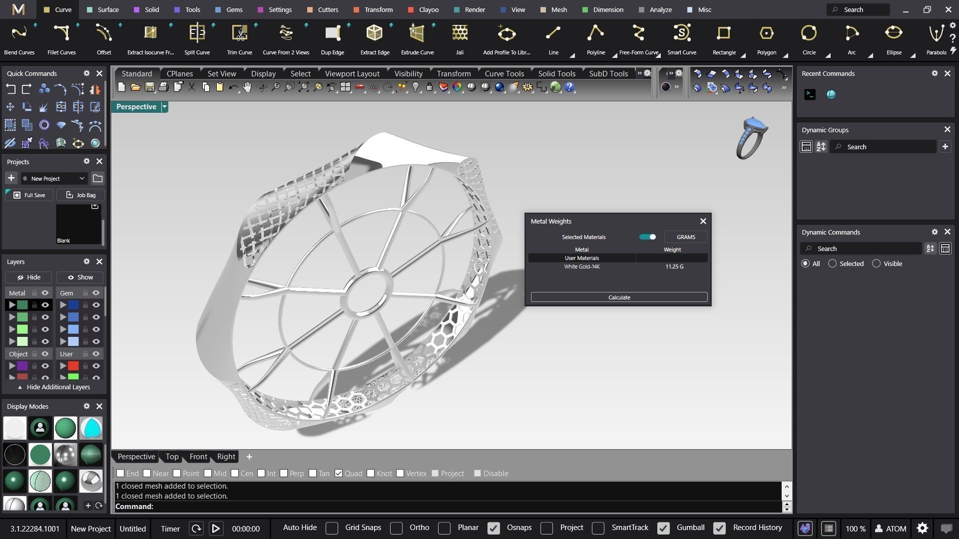 Fusion bracelet bangle 02 in 4 sizes 3D print model_4