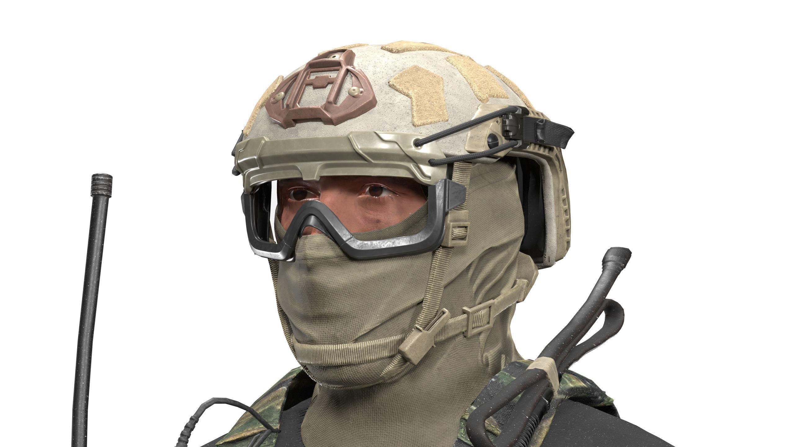 OPS CORE STEP IN PROTECTION GOGGLES Low-poly 3D model_2